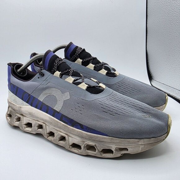 On Cloud Cloudmonster Mens Size 12 Gray Athletic Shoes Running Walking Outdoors - Picture 1 of 13